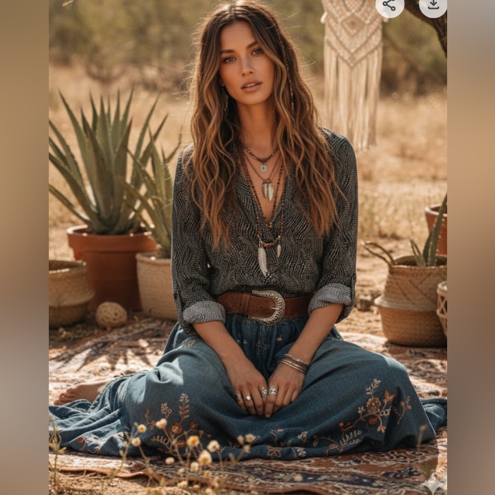 SCRIPT vintage black/white blouse size 12